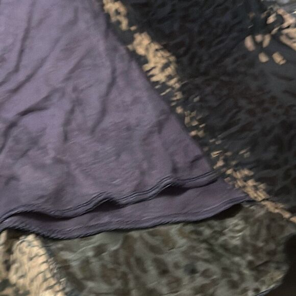 M Made in Italy silk blend animal print blouse art to wear XL - Picture 7 of 7